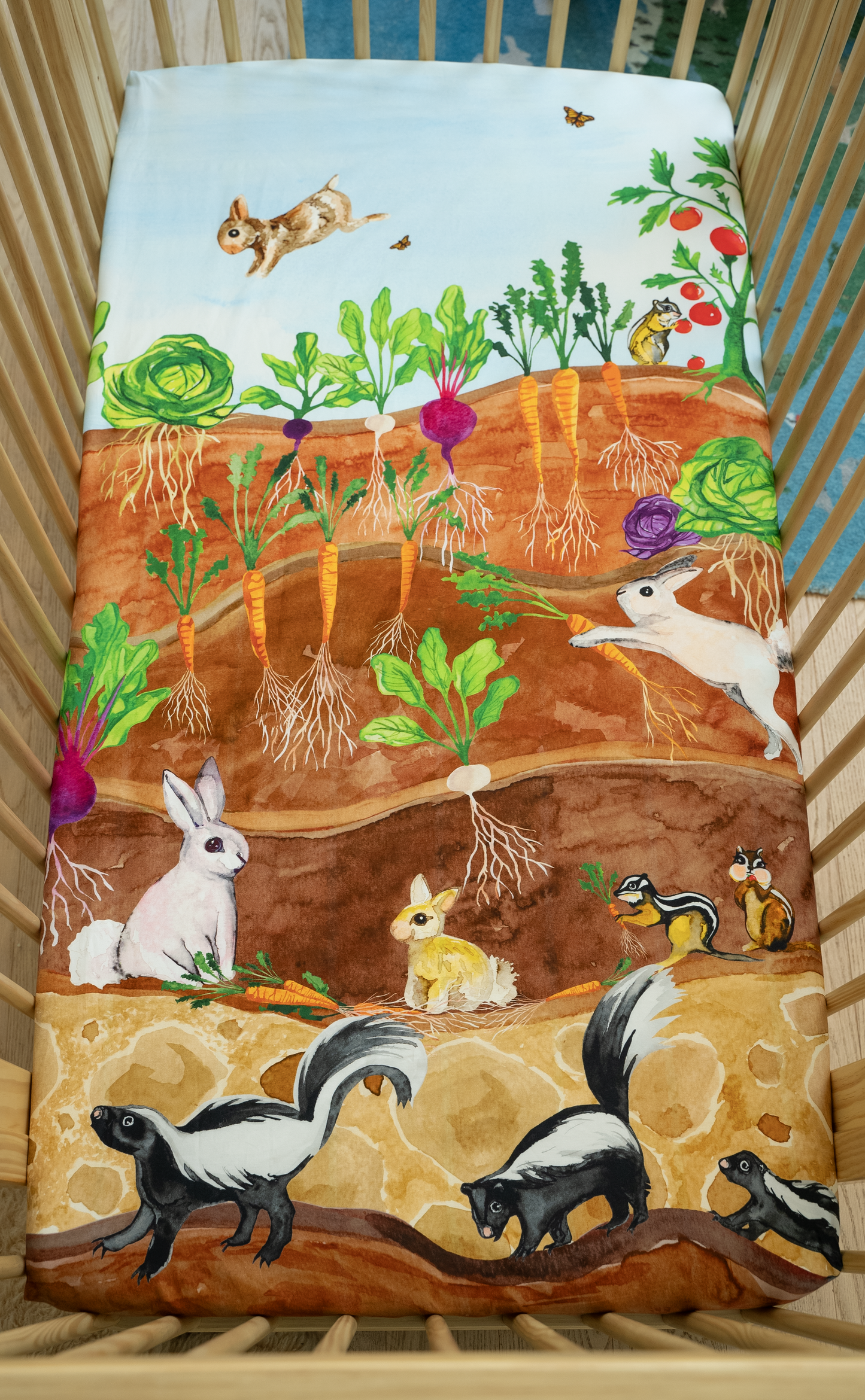 Garden Bed Burrow fitted crib sheet